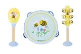 WOODEN BUZZY DAYS BEE 3PC MUSICAL SET