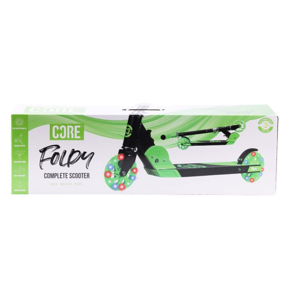 SCOOTER CORE KIDS FOLDY LED WHEELS GREEN