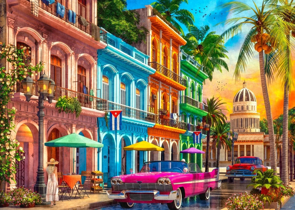 PUZZLE 1000PC TRAVEL ABROAD HAVANA SUNSE