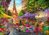 PUZZLE 1000PC TRAVEL ABROAD PARIS FLOWER