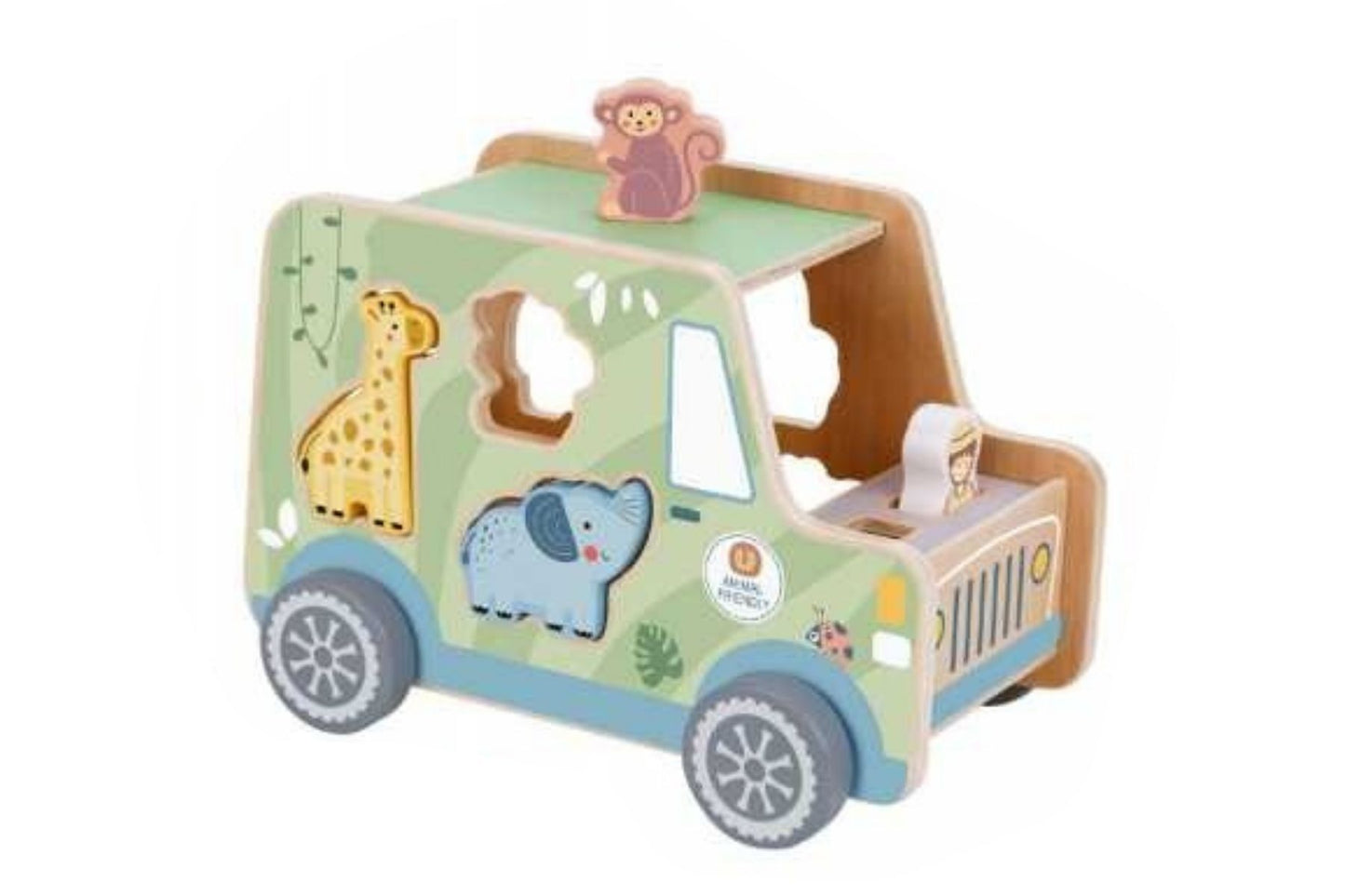 Wooden Forest Friends Animal Jeep