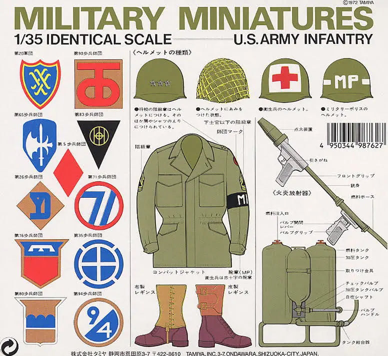 TAMIYA 1:35 US ARMY INFANTRY