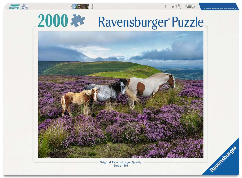PUZZLE 2000PC WILD HORSES IN THE HEATHER
