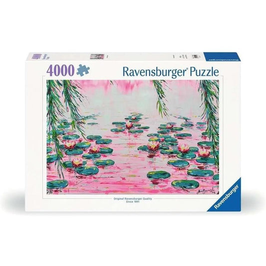 PUZZLE 4000PC PINK WATER LILIES