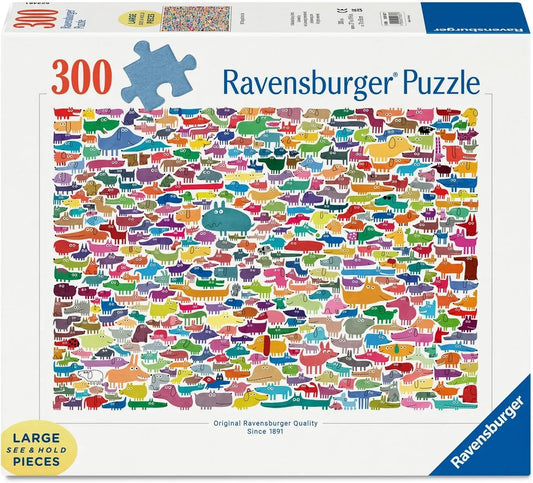 PUZZLE 300PC 387 DOGS & ONE CAT