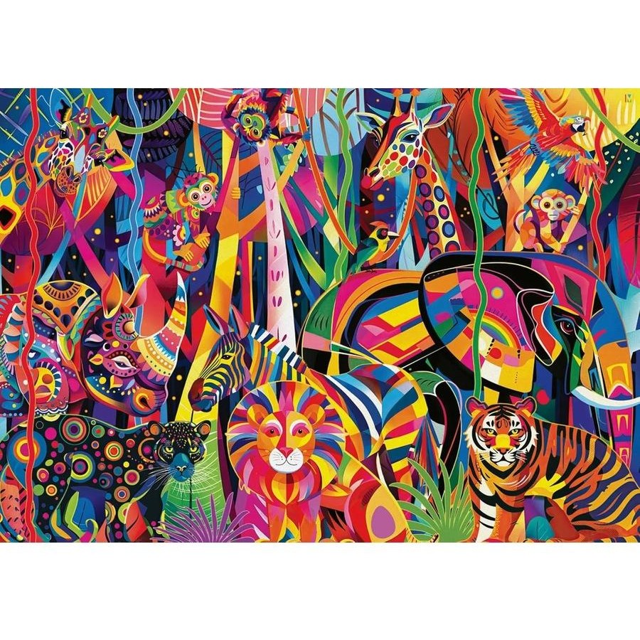 PUZZLE 500PC JEWELED JUNGLE