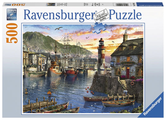 PUZZLE 500PC SUNRISE AT THE PORT NEW