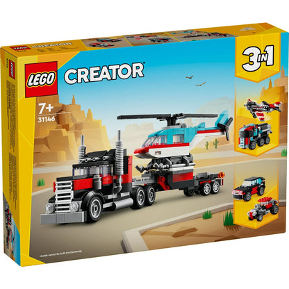 LEGO 31146 CREATOR FLATBED TRUCK W HELI