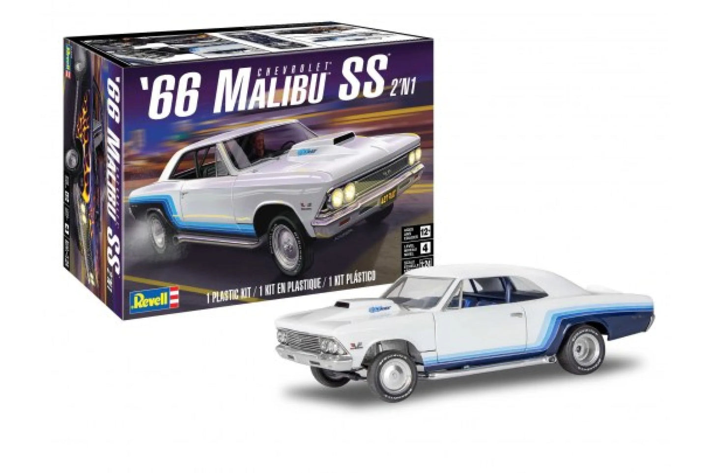 REVELL 1:24 '66 MALIBU SS 2 IN 1