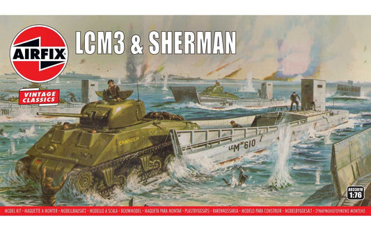 AIRFIX 1:76 LCM3 & SHERMAN