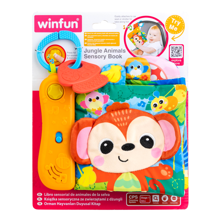 Winfun Jungle Animal Sensory Book