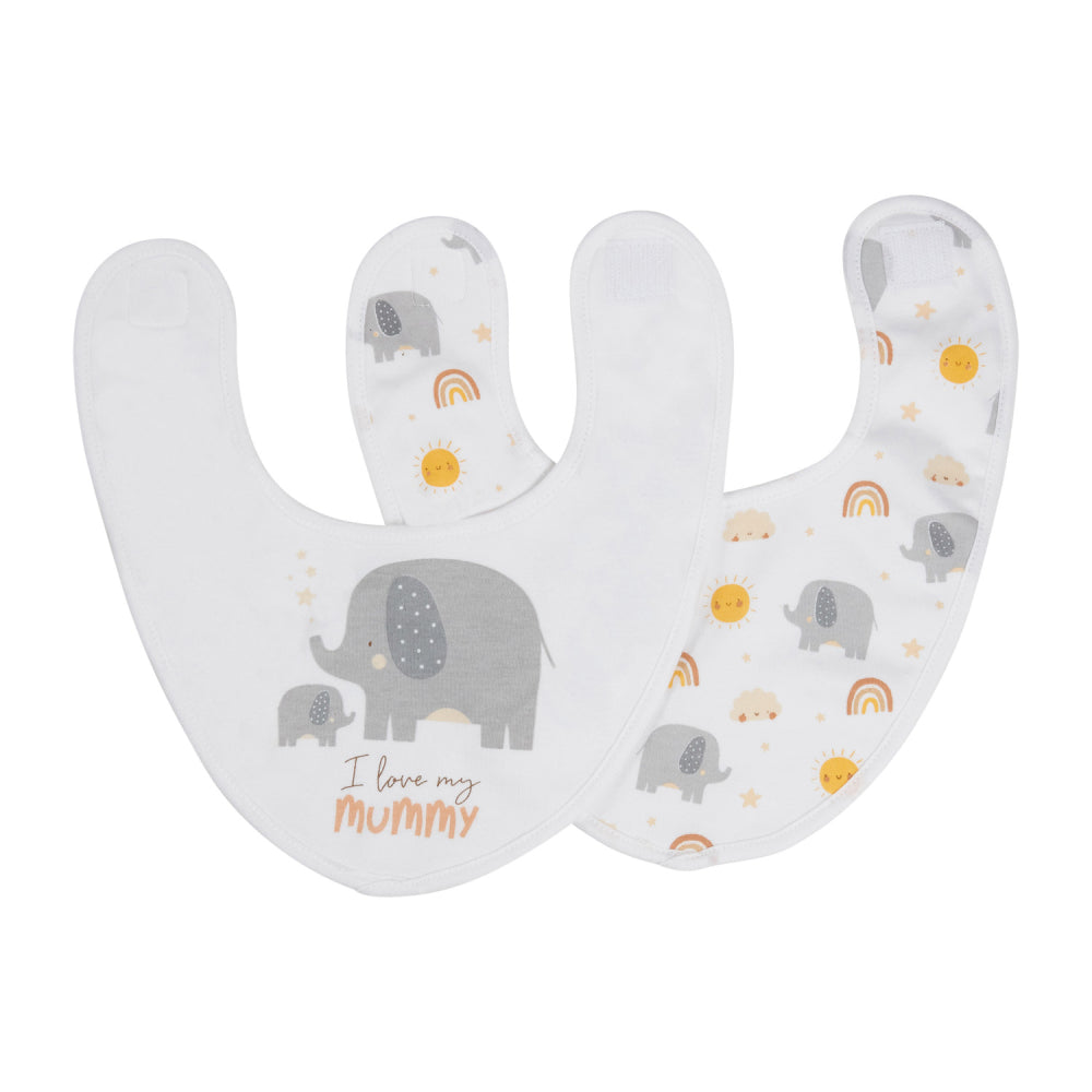 SPLOSH BABY ELEPHANT BIB 2PK