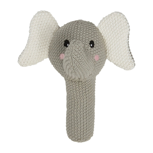 SPLOSH BABY ELEPHANT KNITTED RATTLE