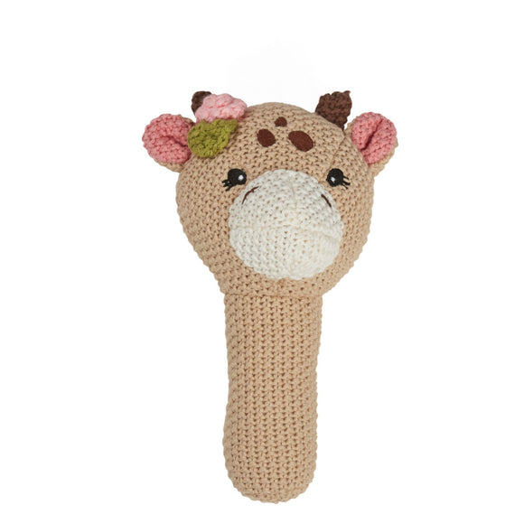 SPLOSH BABY GIRAFFE KNITTED RATTLE