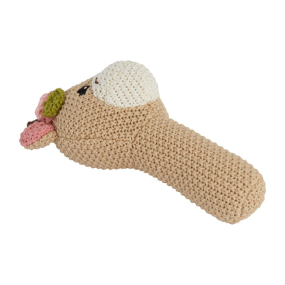 SPLOSH BABY GIRAFFE KNITTED RATTLE