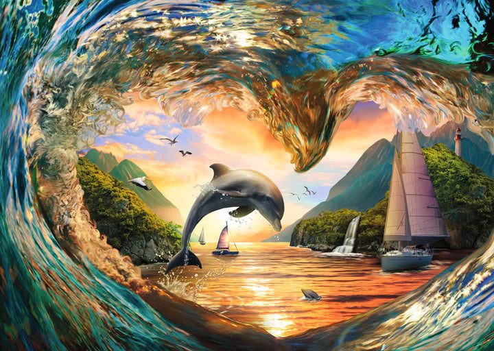PUZZLE 1000PC SUNSET SPLASH