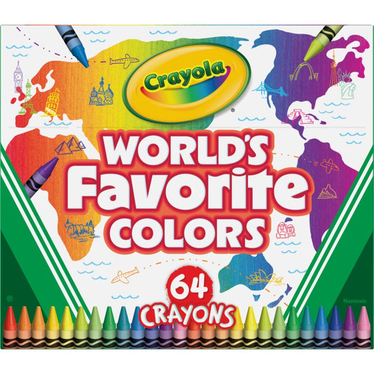 CRAYOLA CRAYONS WORLD FAVS 64PK