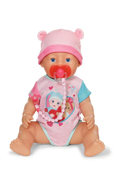 BB BABY BORN DUMMY W CLIP PINK OR BLUE