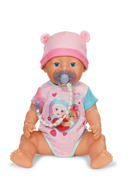 BB BABY BORN DUMMY W CLIP PINK OR BLUE
