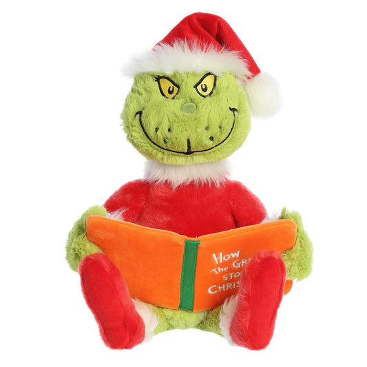 Plush Dr Seuss Grinch 16' W/Book