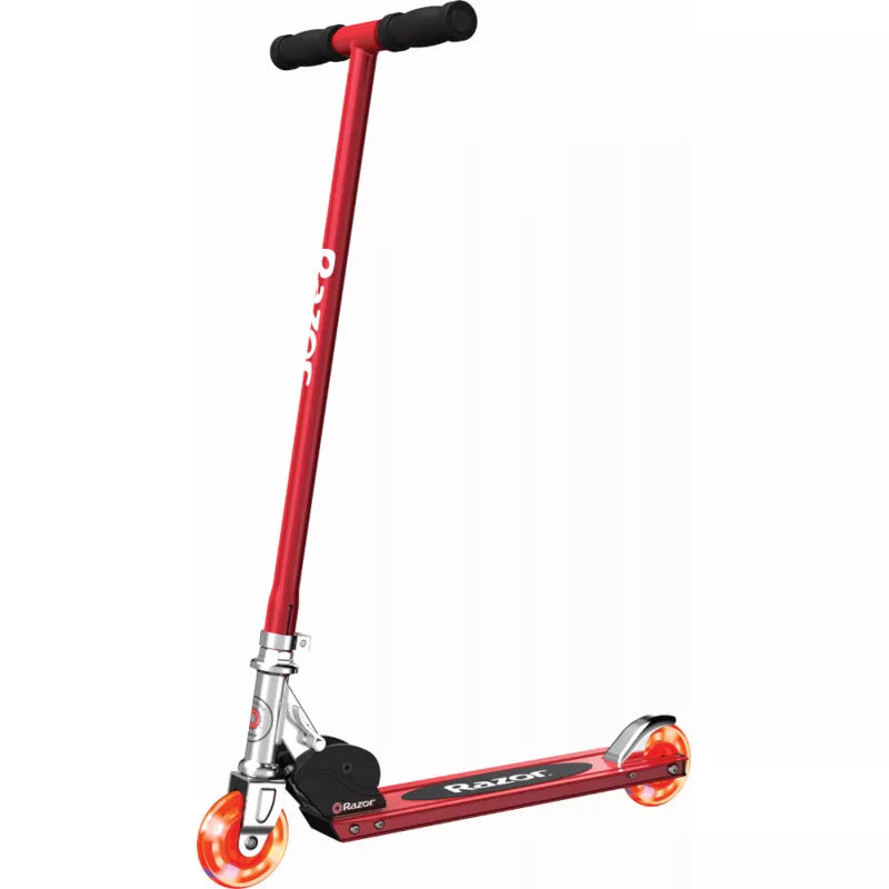 RAZOR SCOOTER LIGHTED FOLDING RED