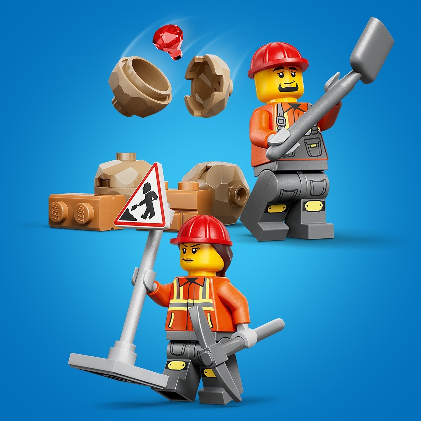 LEGO 60480 CITY YELLOW BACKHOE LOADER