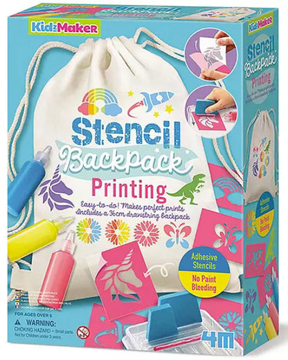 4M KIDZMAKER STENCIL BACKPACK PAINTING