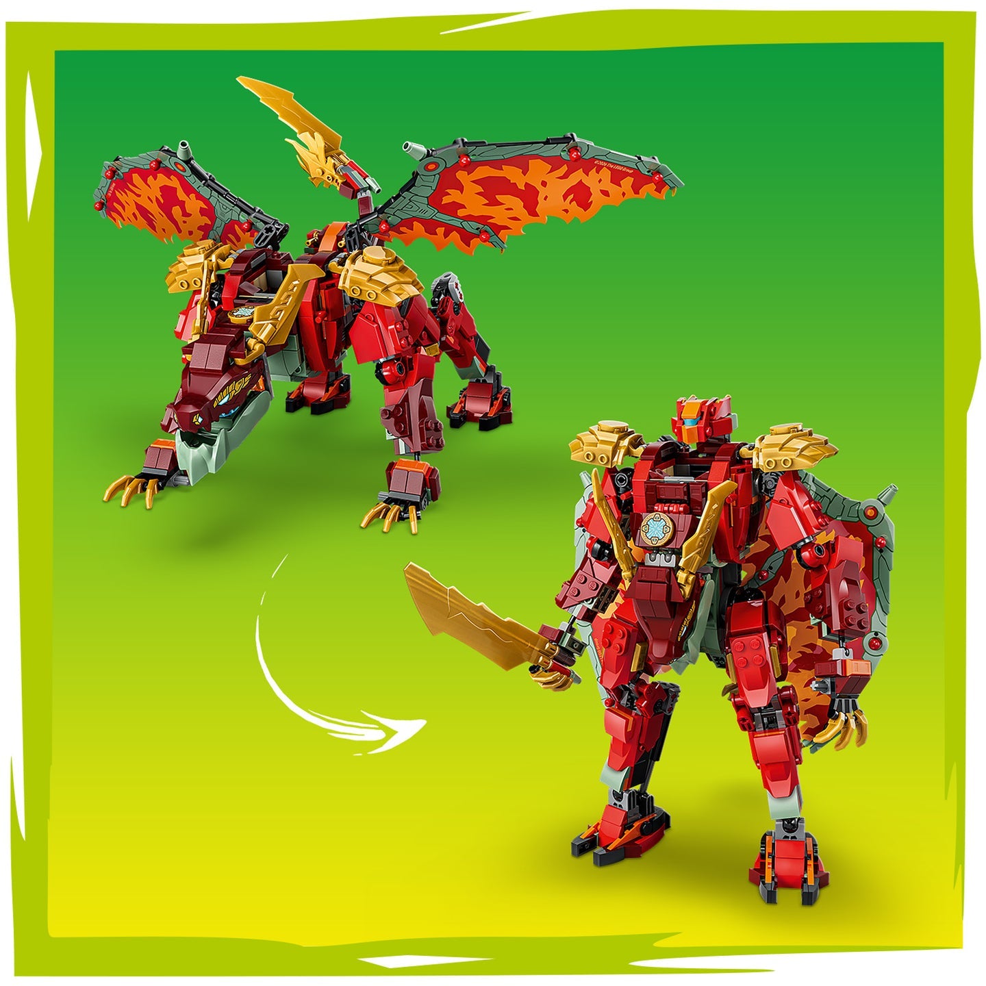 LEGO 71868 NINJAGO WYLDFYRE TRANS DRAGON