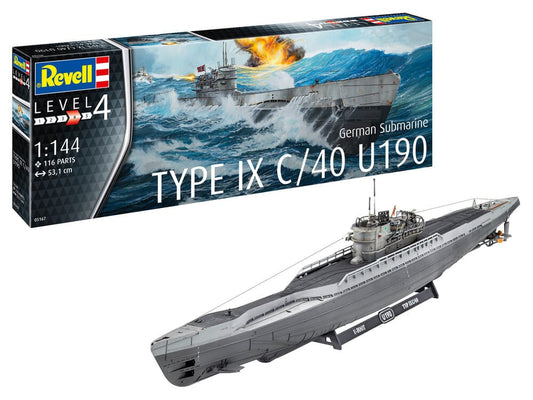 REVELL 1:144 GERMAN SUBMARINE TYP IX C40