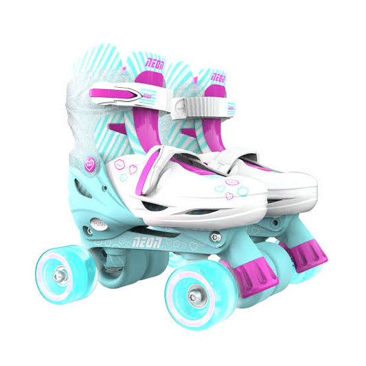 Neon Combo Skates Teal/Pink