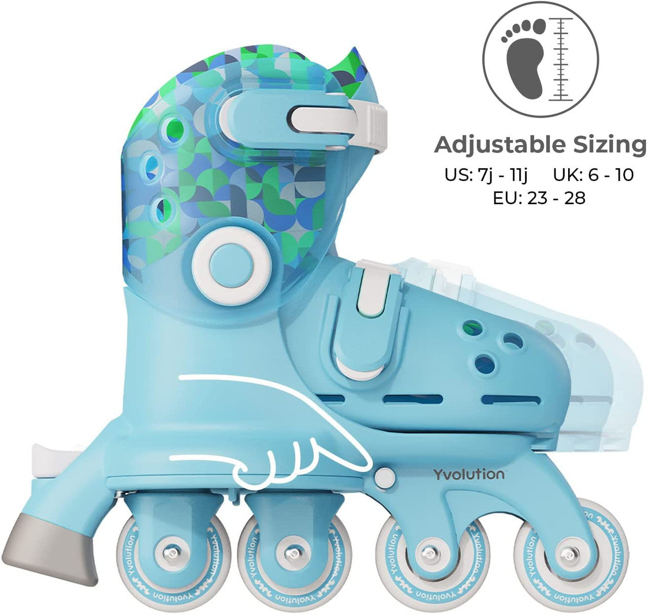 Yvolution Twista Skates Sml Blue