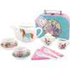 TEA SET PORCELAIN 13PC IN CASE UNICORN