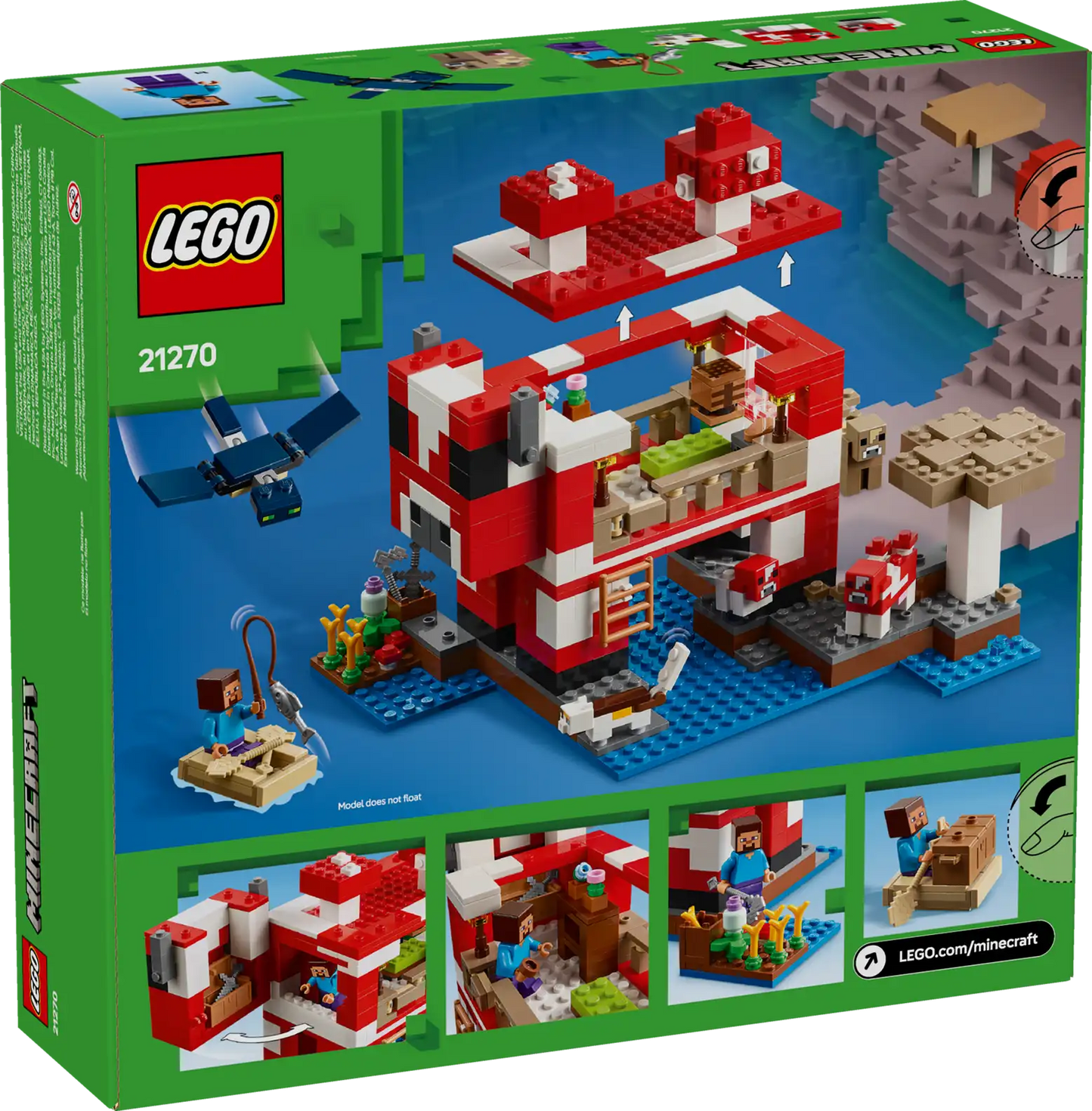 LEGO 21270 MINECRAFT THE MOOSHROOM HOUSE