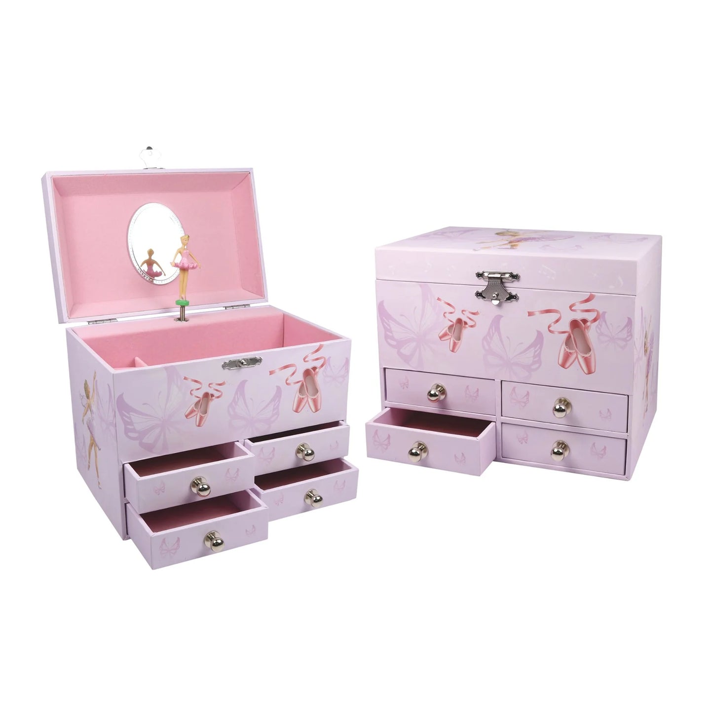 MUSICAL JEWELLERY BOX WITH 4 DRAWS