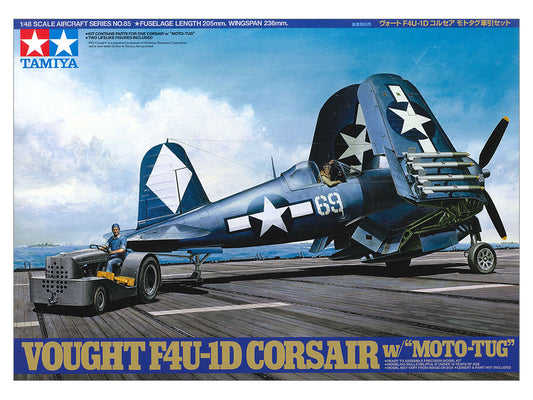 TAMIYA 1/48 F4U-1D CORSAIR W MOTO-TUG