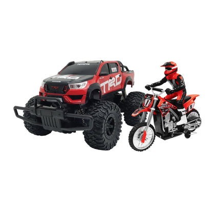 R/C RUSCO TOYOTA HILUX & BIKE SET