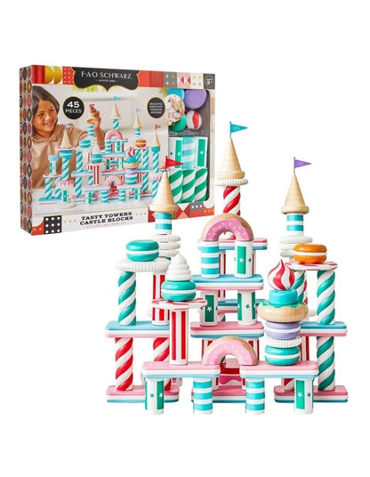 Fao Wood Castle Blocks Treats 45Pc