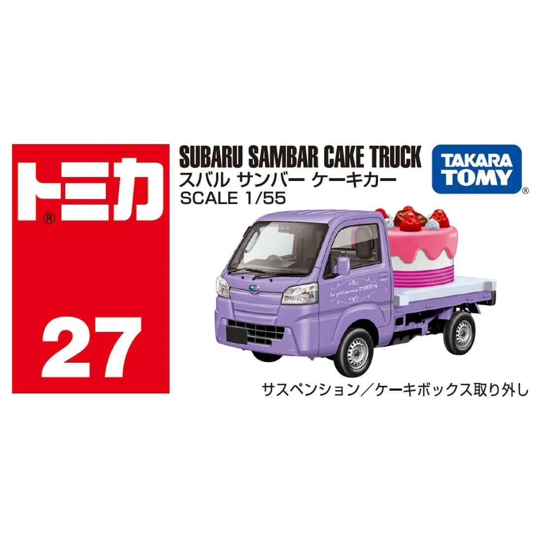 TOMICA REG 27 SUBARU SAMBAR CAKE TRUCK
