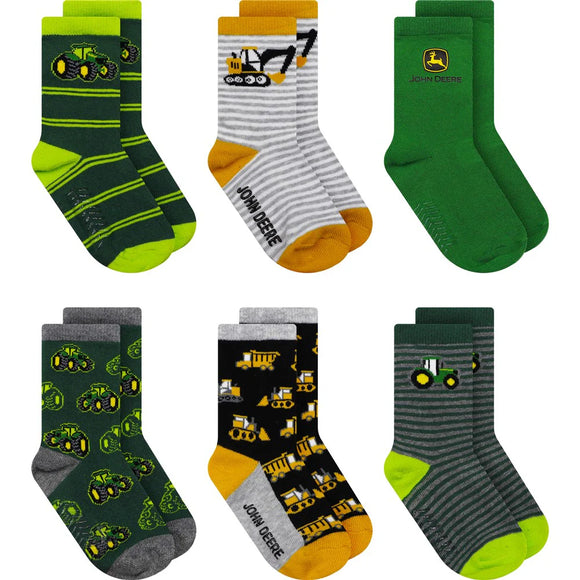 JD CREW SOCKS KIDS 4-6 6 PACK