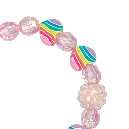 P/POP BCG172 RAINBOW LOVE HEART BRACELET