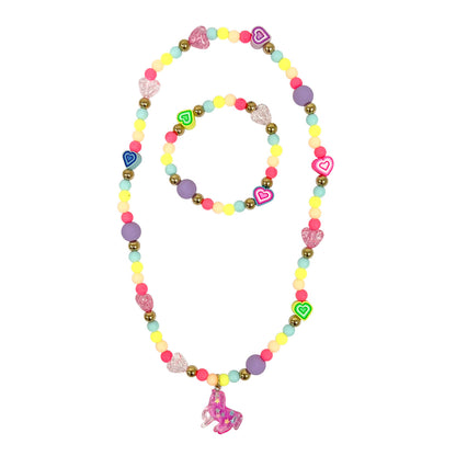 P/POP NBG168 RAINBOW NECKLACE & BRACELET