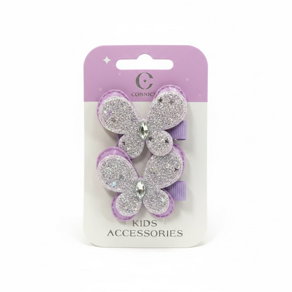 C/NICE HC11796 GLITTER BUTTERFLY CLIPS