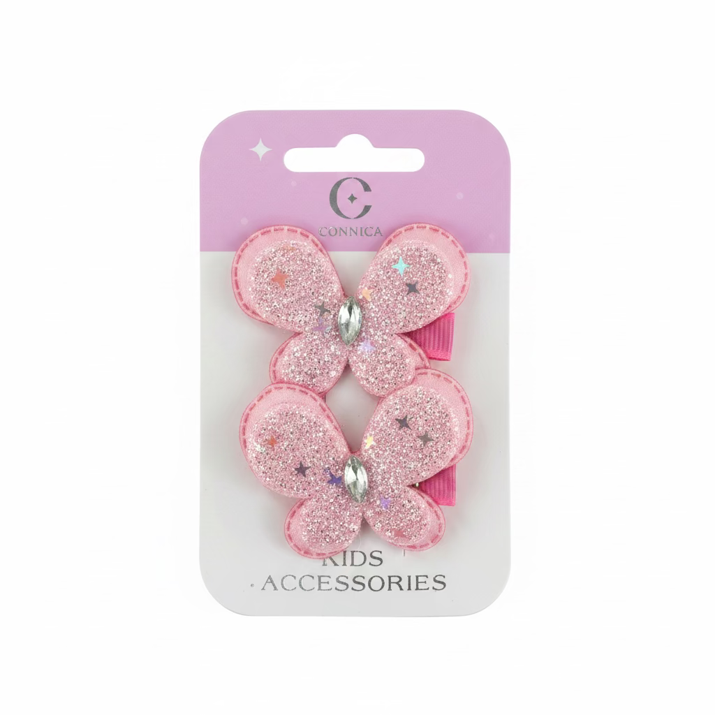 C/NICE HC11796 GLITTER BUTTERFLY CLIPS