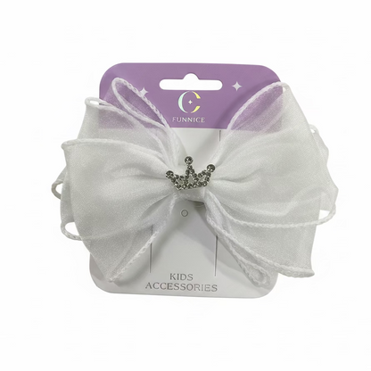 C/NICE HC10515 SHEER BOW W/CROWN CHARM