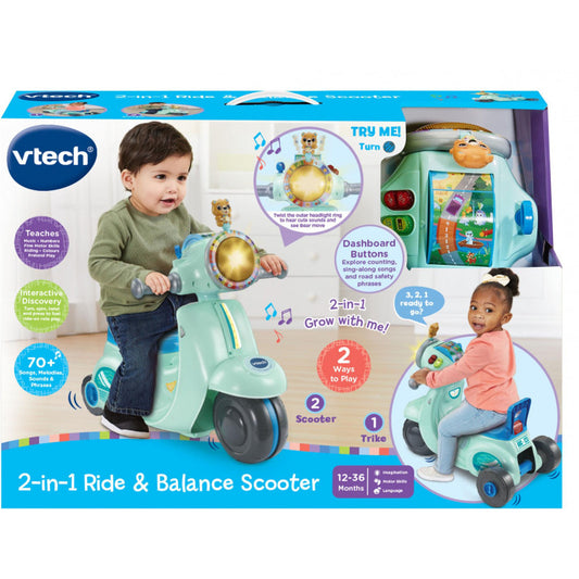 VTECH 2 IN 1 RIDE & BALANCE SCOOTER