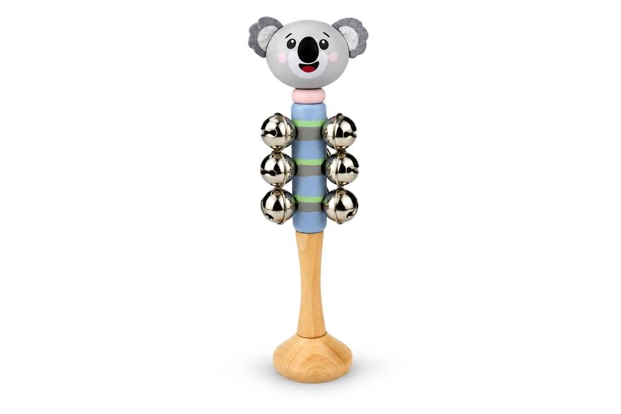 WOODEN AUSSIE BUDDIES ANIMAL BELL STICK