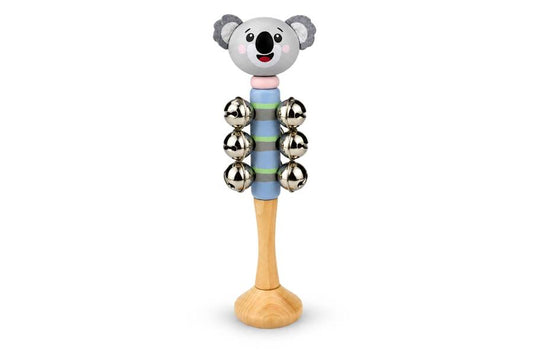 WOODEN AUSSIE BUDDIES ANIMAL BELL STICK