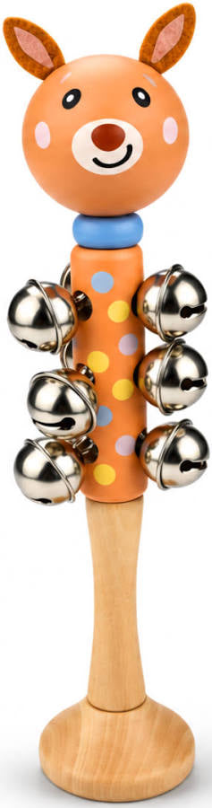 WOODEN AUSSIE BUDDIES ANIMAL BELL STICK