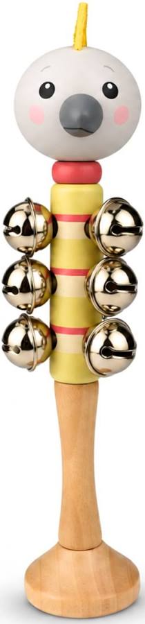 WOODEN AUSSIE BUDDIES ANIMAL BELL STICK