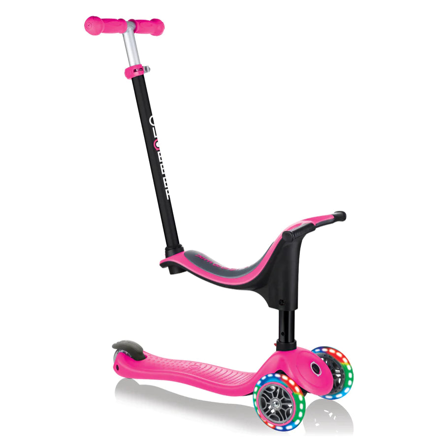 Globber Scooter Go Up Sporty Lights Pink